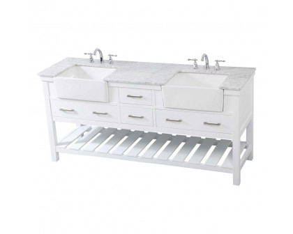 Elegant Bathroom Vanity - White (VF60172DWH)