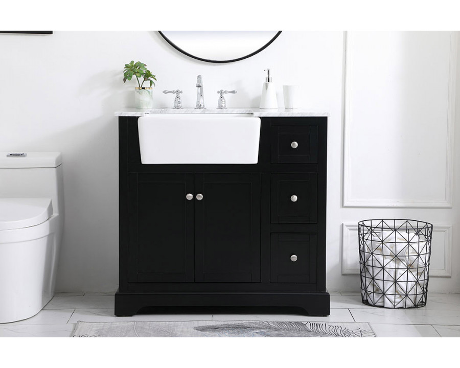 Elegant Bathroom Vanity - Black (VF60236BK)