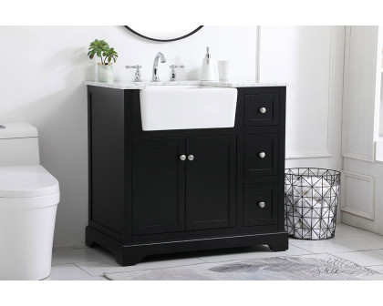 Elegant Bathroom Vanity - Black (VF60236BK)