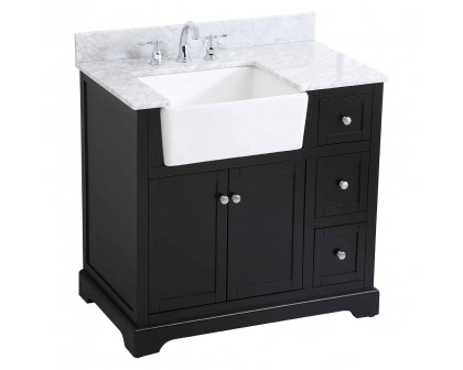 Elegant Bathroom Vanity - Black (VF60236BK-BS)