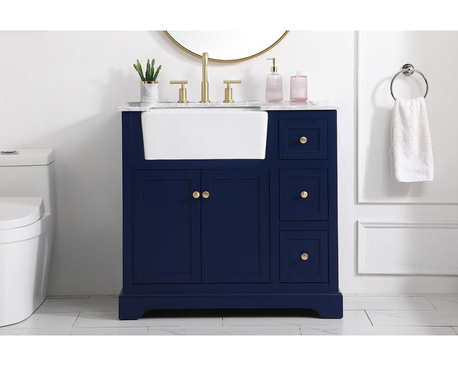 Elegant Bathroom Vanity - Blue (VF60236BL)