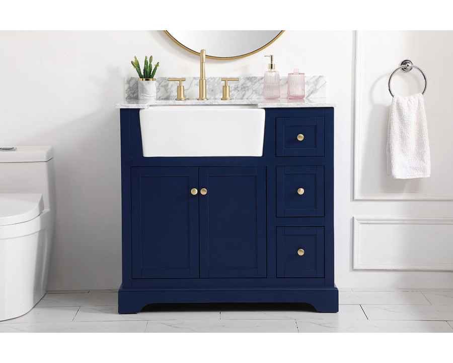 Elegant Bathroom Vanity - Blue (VF60236BL-BS)