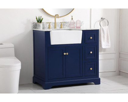 Elegant Bathroom Vanity - Blue (VF60236BL-BS)