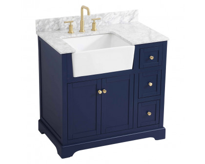 Elegant Bathroom Vanity - Blue (VF60236BL-BS)