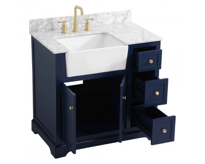 Elegant Bathroom Vanity - Blue (VF60236BL-BS)