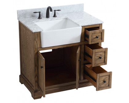 Elegant Bathroom Vanity - Driftwood (VF60236DW-BS)