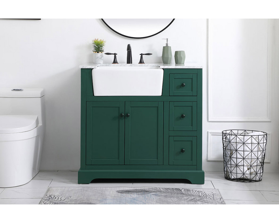 Elegant Bathroom Vanity - Green (VF60236GN)