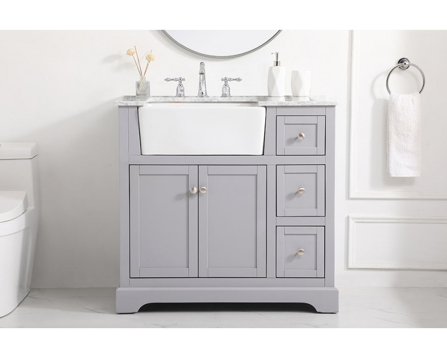 Elegant Bathroom Vanity - Gray (VF60236GR)