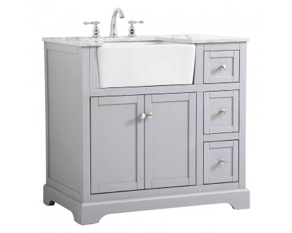 Elegant Bathroom Vanity - Gray (VF60236GR)