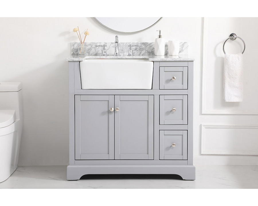 Elegant Bathroom Vanity - Gray (VF60236GR-BS)