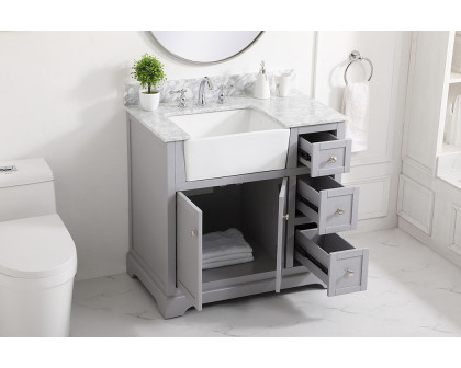 Elegant Bathroom Vanity - Gray (VF60236GR-BS)