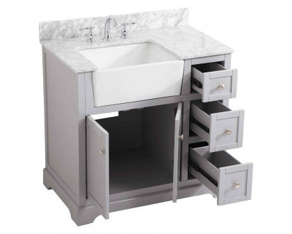 Elegant Bathroom Vanity - Gray (VF60236GR-BS)