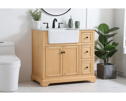 Elegant Bathroom Vanity - Natural Wood (VF60236NW)