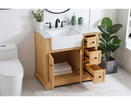 Elegant Bathroom Vanity - Natural Wood (VF60236NW)