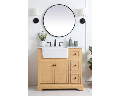 Elegant Bathroom Vanity - Natural Wood (VF60236NW)