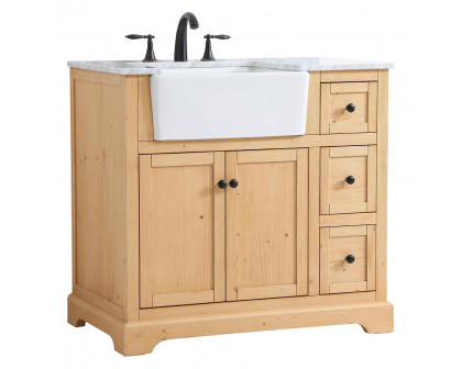 Elegant Bathroom Vanity - Natural Wood (VF60236NW)