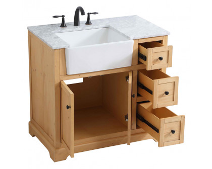 Elegant Bathroom Vanity - Natural Wood (VF60236NW)