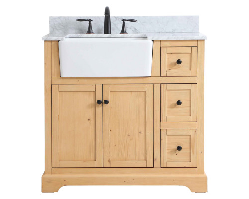 Elegant Bathroom Vanity - Natural Wood (VF60236NW-BS)