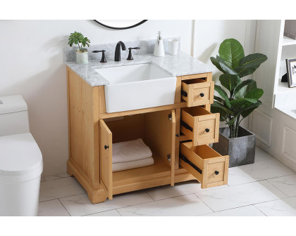 Elegant Bathroom Vanity - Natural Wood (VF60236NW-BS)