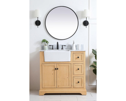 Elegant Bathroom Vanity - Natural Wood (VF60236NW-BS)