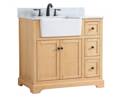 Elegant Bathroom Vanity - Natural Wood (VF60236NW-BS)