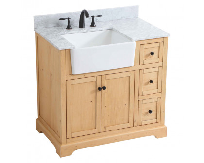 Elegant Bathroom Vanity - Natural Wood (VF60236NW-BS)