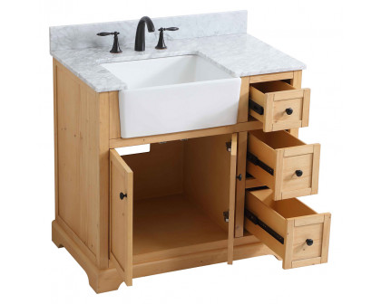 Elegant Bathroom Vanity - Natural Wood (VF60236NW-BS)