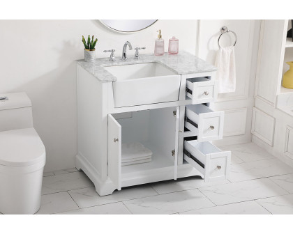 Elegant Bathroom Vanity - White (VF60236WH)