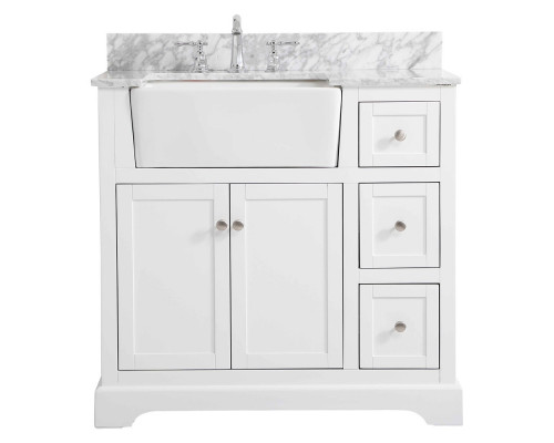 Elegant Bathroom Vanity - White (VF60236WH-BS)