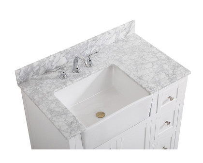 Elegant Bathroom Vanity - White (VF60236WH-BS)