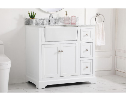 Elegant Bathroom Vanity - White (VF60236WH-BS)