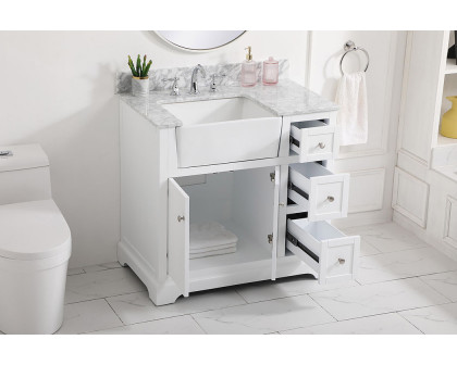 Elegant Bathroom Vanity - White (VF60236WH-BS)