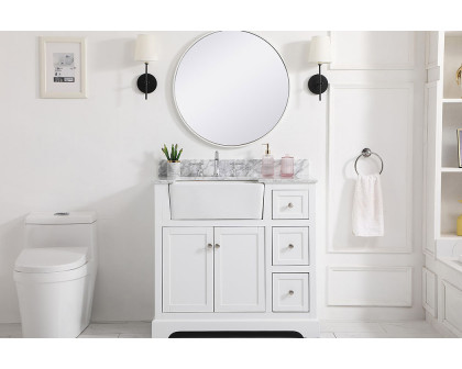 Elegant Bathroom Vanity - White (VF60236WH-BS)