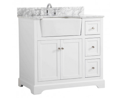 Elegant Bathroom Vanity - White (VF60236WH-BS)