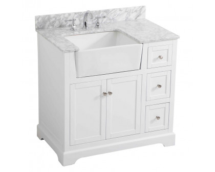 Elegant Bathroom Vanity - White (VF60236WH-BS)