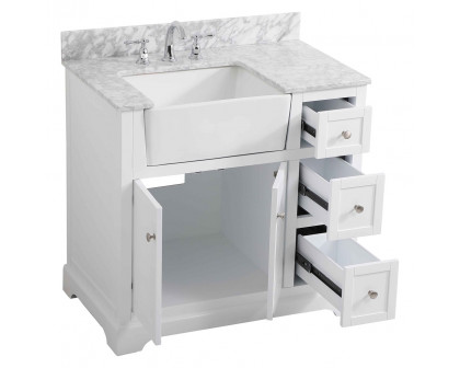 Elegant Bathroom Vanity - White (VF60236WH-BS)