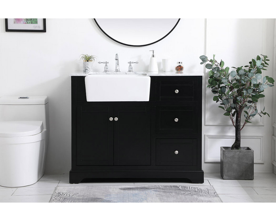 Elegant Bathroom Vanity - Black (VF60242BK)