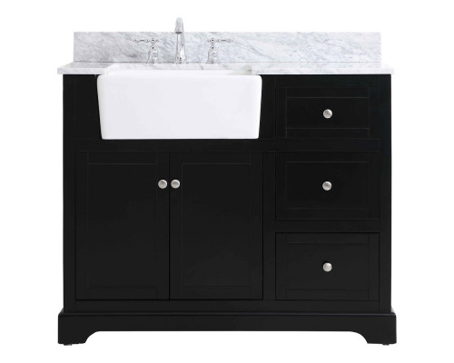 Elegant Bathroom Vanity - Black (VF60242BK-BS)