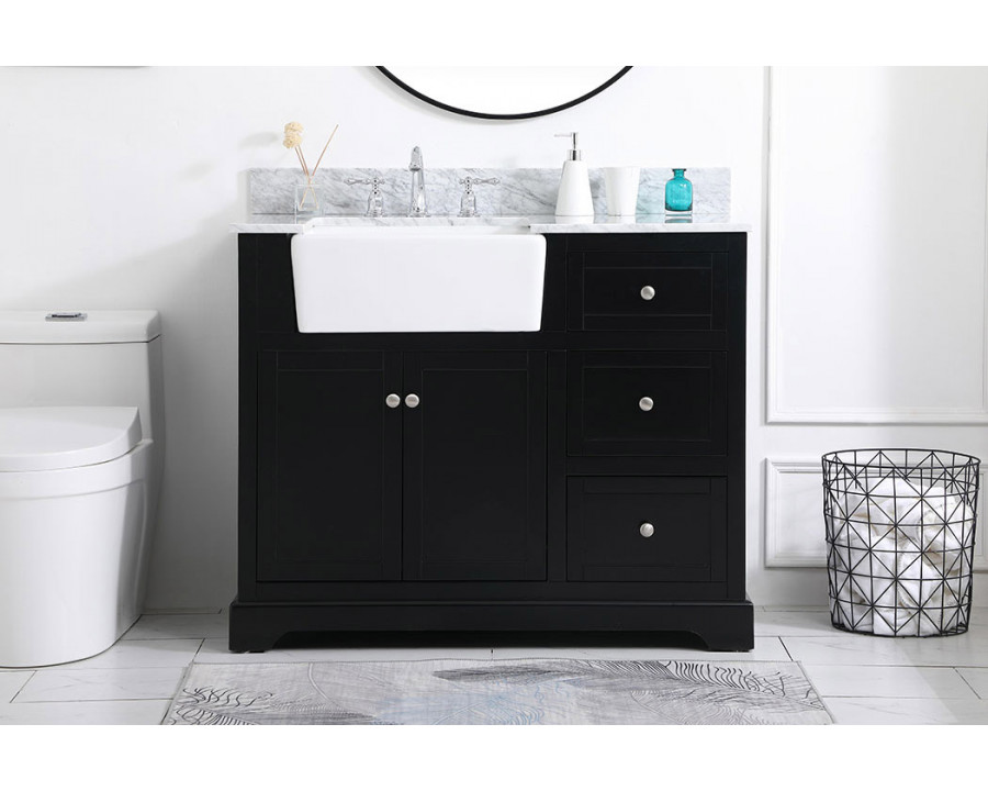 Elegant Bathroom Vanity - Black (VF60242BK-BS)