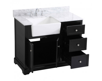 Elegant Bathroom Vanity - Black (VF60242BK-BS)