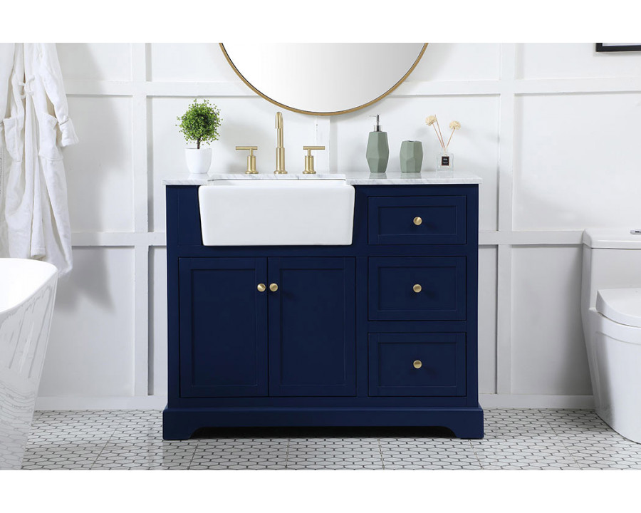 Elegant Bathroom Vanity - Blue (VF60242BL)