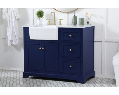 Elegant Bathroom Vanity - Blue (VF60242BL)