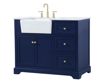 Elegant Bathroom Vanity - Blue (VF60242BL)