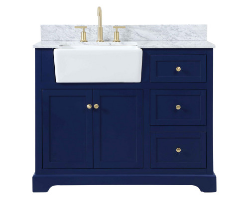 Elegant Bathroom Vanity - Blue (VF60242BL-BS)