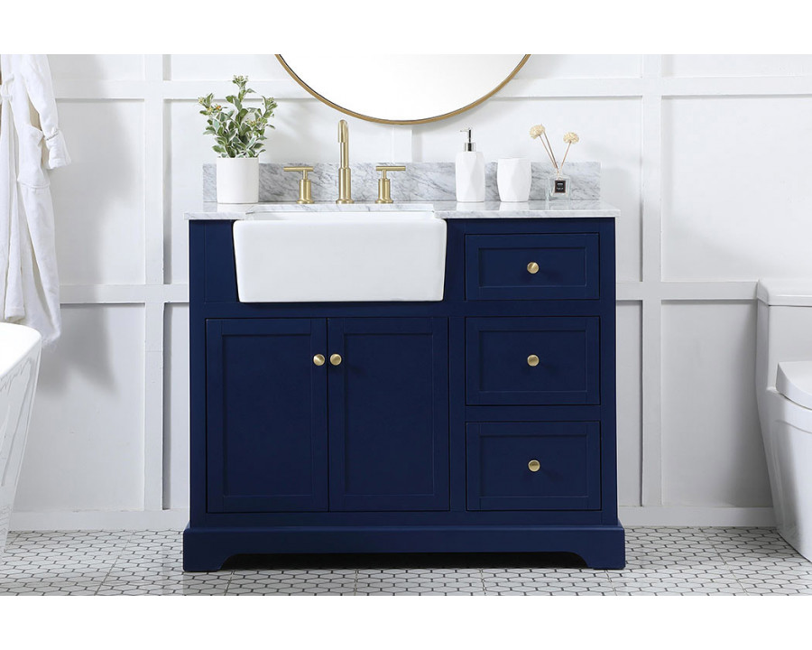 Elegant Bathroom Vanity - Blue (VF60242BL-BS)