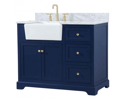 Elegant Bathroom Vanity - Blue (VF60242BL-BS)