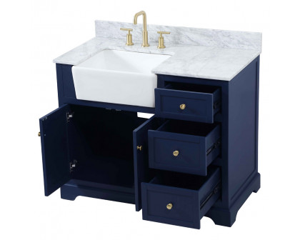 Elegant Bathroom Vanity - Blue (VF60242BL-BS)