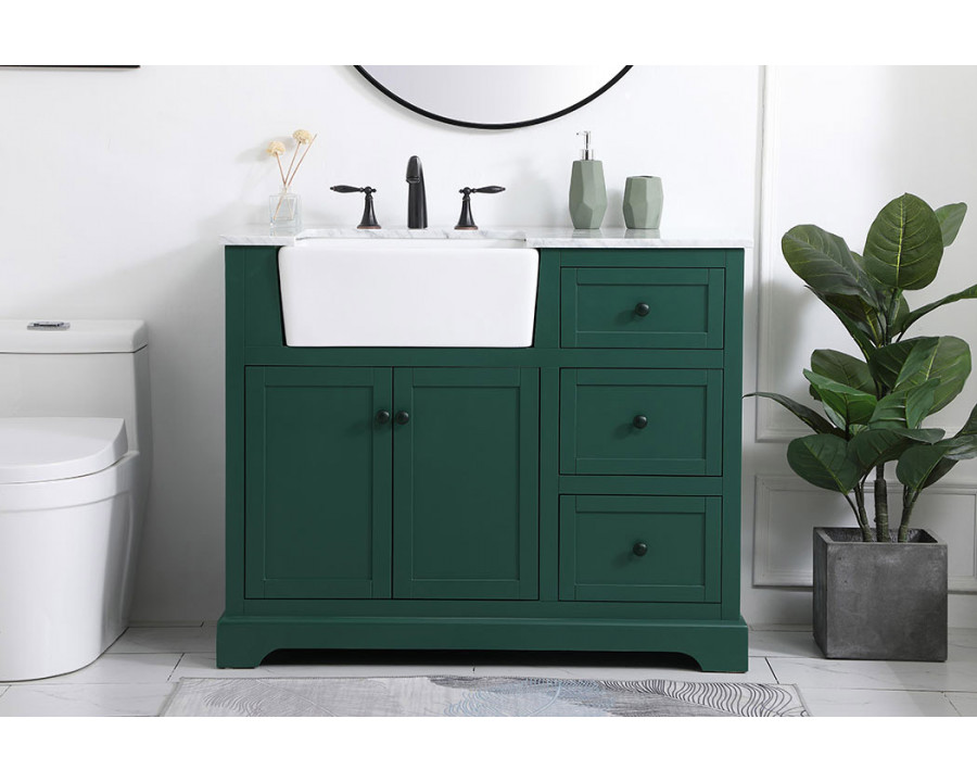 Elegant Bathroom Vanity - Green (VF60242GN)