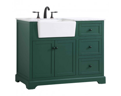 Elegant Bathroom Vanity - Green (VF60242GN)