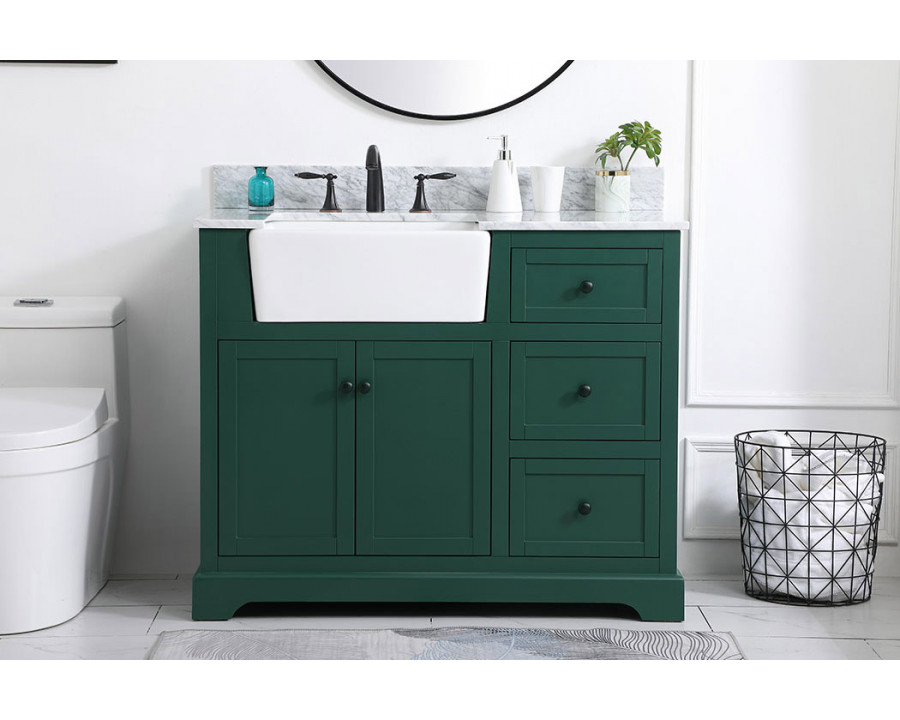 Elegant Bathroom Vanity - Green (VF60242GN-BS)